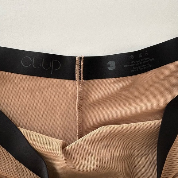 NWOT CUUP Tan and Black high waist Panties size 3 Medium - Picture 4 of 9
